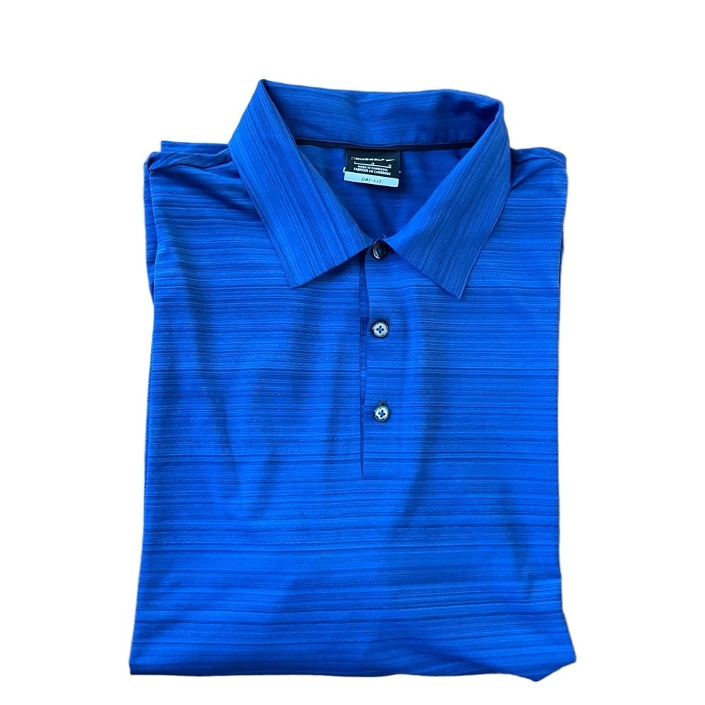 Nike Tour Performance Dri-Fit Blue Golf Short Sleeve Polo Shirt Size: XL